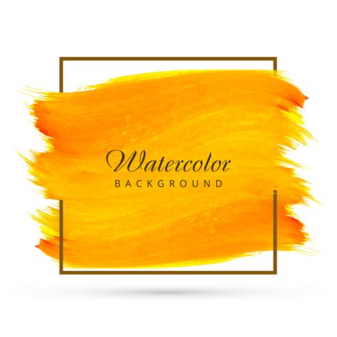 Abstract yellow watercolor brush background vector 258893 Vector Art at Vecteezy