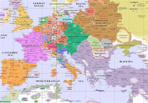 Michael The Brave territories in 1600 Voivode of Wallachia, Transylvania and Moldavia. | Europe ...