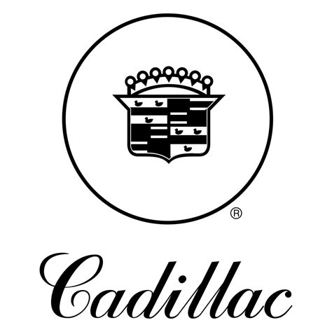 Cadillac Logo Black and White (1) – Brands Logos