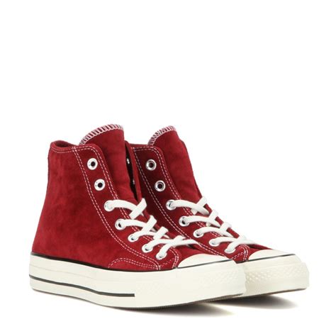 Lyst - Converse Chuck Taylor Suede High-top Sneakers in Red