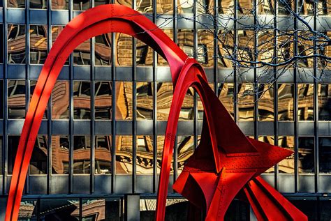 Calder Sculpture called the Flamingo in Downtown Chicago Photograph by Randall Nyhof - Pixels