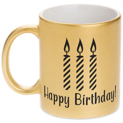 Happy Birthday Gold Mug (Personalized) - YouCustomizeIt