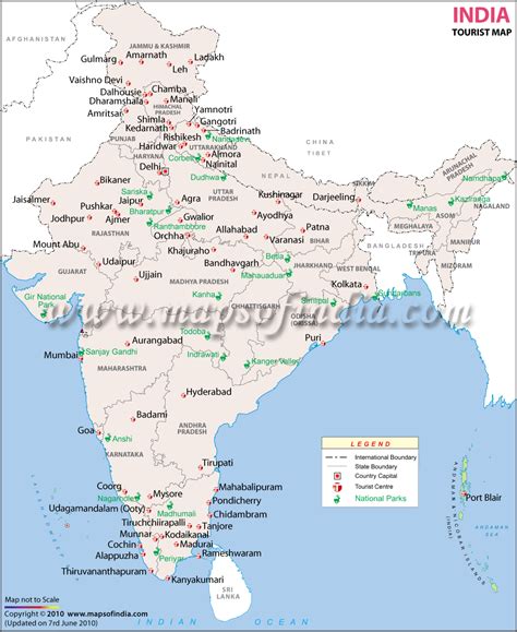 Tourist Map Of India