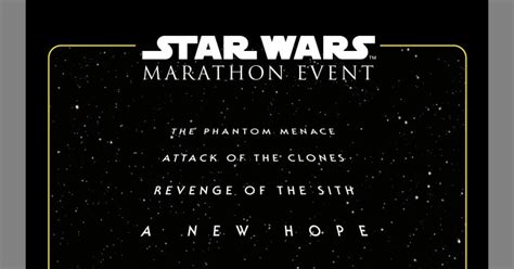 Star Wars Movie Marathon Details Revealed | The Star Wars Underworld