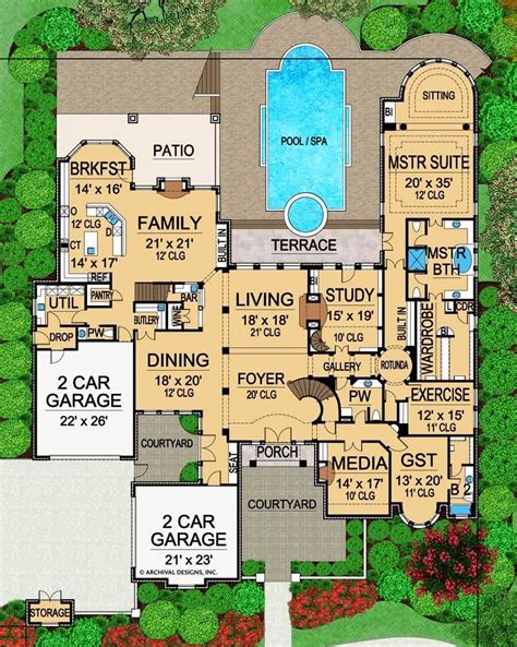 Royal Birkdale House Plan | Luxury floor plans, Mansion floor plan, Luxury house plans