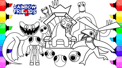 Rainbow Friends Chapter 2 Coloring Pages / Color ALL New Monsters ...