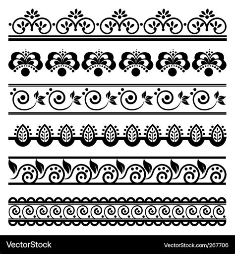 Floral border Royalty Free Vector Image - VectorStock