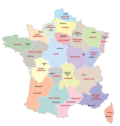 Map France Major Cities - Best Map of Middle Earth