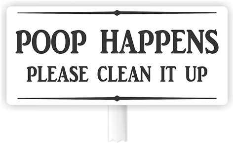 Buy MySigncraft Poop Happens Please Clean it up Dog Poop Sign for Yard ...