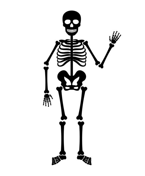 Halloween Clip Art Black And White Skeleton