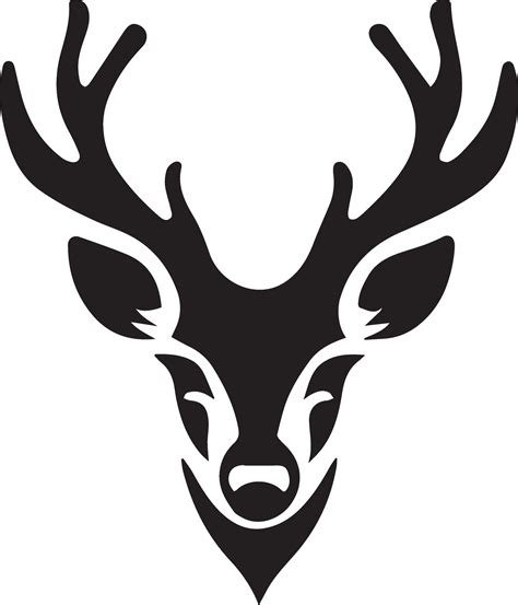 Deer Face Vector silhouette illustration black color 27544002 Vector Art at Vecteezy