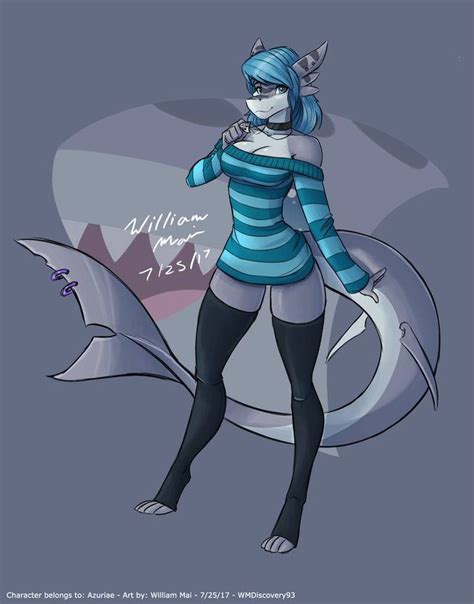 [C] 'Shark Azure' by WMDiscovery93 on DeviantArt | Furry oc, Yiff furry, Anime furry