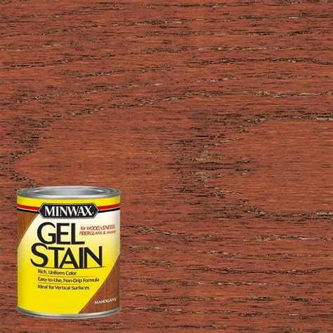 Minwax 1 qt. Mahogany Gel Stain-66050 - The Home Depot