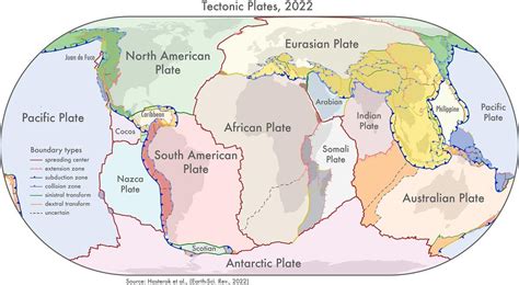 New Understanding of Earth's Architecture: Updated Maps of Tectonic Plates