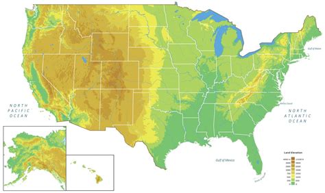 US Elevation Map and Hillshade - GIS Geography