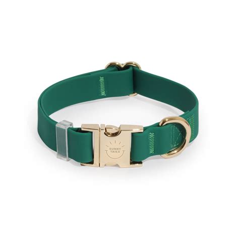 Meadow Green Waterproof Dog Collar | Dark Green Quick Release Collar | Available in 3 Sizes ...