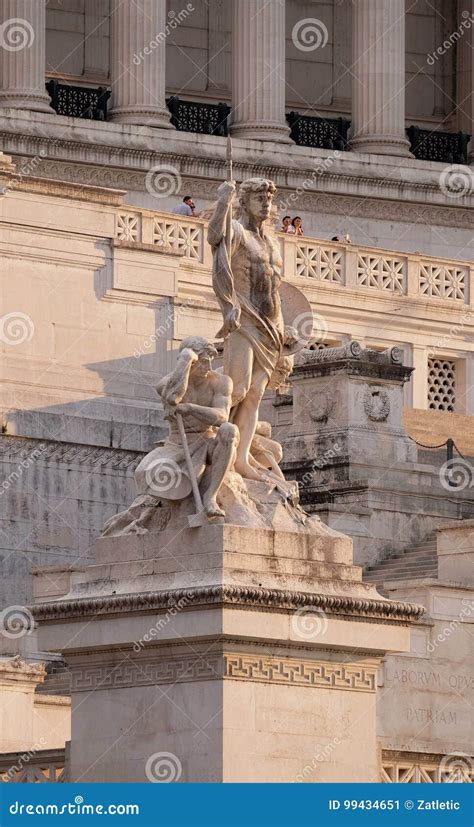 Statue of the Strength, Altare Della Patria, Rome Editorial Photo - Image of patria, square ...