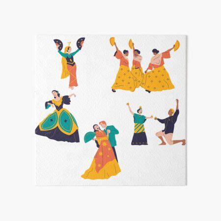 "Sticker Pack Filipino Flores de Mayo Fiesta Dances" Art Board Print ...