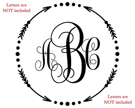 Blank Arrow Monogram Svg