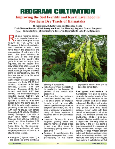 (PDF) Red gram cultivation: Improving soil fertility and Rural Livelihood in Northern Dry Tracts ...