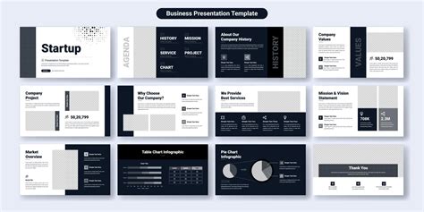 Creative business presentation slides template design. Use for modern presentation background ...