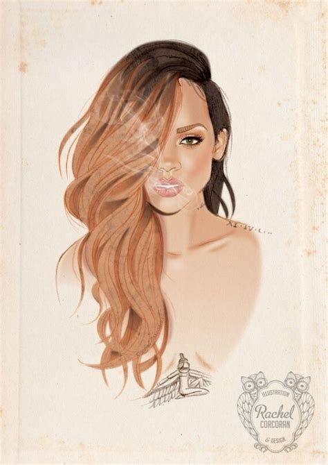 Items similar to RIHANNA Portrait Poster - Smokey - Fashion ...