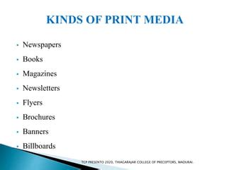 TYPES OF MEDIA: PRINT AND NON-PRINT MEDIA | PPT