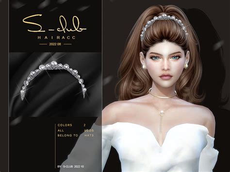 The Sims Resource - Pearl Hair Band for female sims