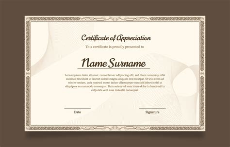 Certificate of Appreciation Background Template 10730935 Vector Art at Vecteezy