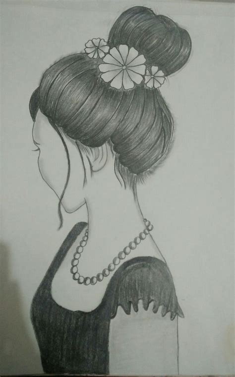 Beautiful Girl Pencil Sketch | Pencil sketch drawing, Pencil art drawings, Drawings