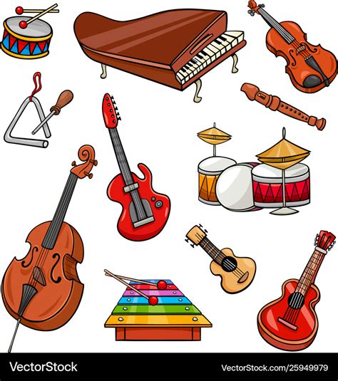 Cartoon Musical Instruments Clipart