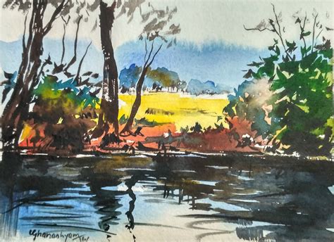 Watercolor Reflections In Water at PaintingValley.com | Explore collection of Watercolor ...