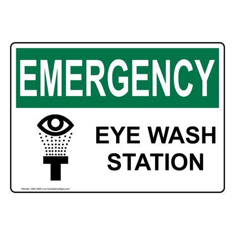 Printable Eyewash Station Sign