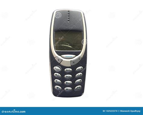 Old cell phone with keypad stock photo. Image of call - 132523374