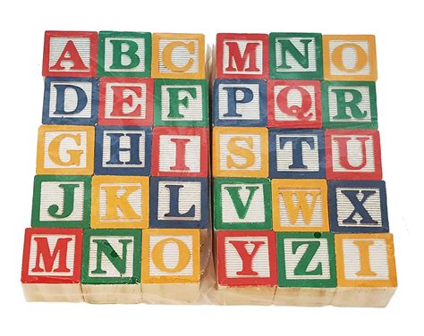 Wooden Toy Blocks Alphabet Blocks Alphabet Toys Wooden Kids Toddlers ...