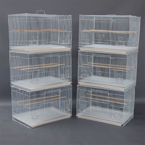 6x Canary Finch Breeding Bird Cage 60x41x41cm