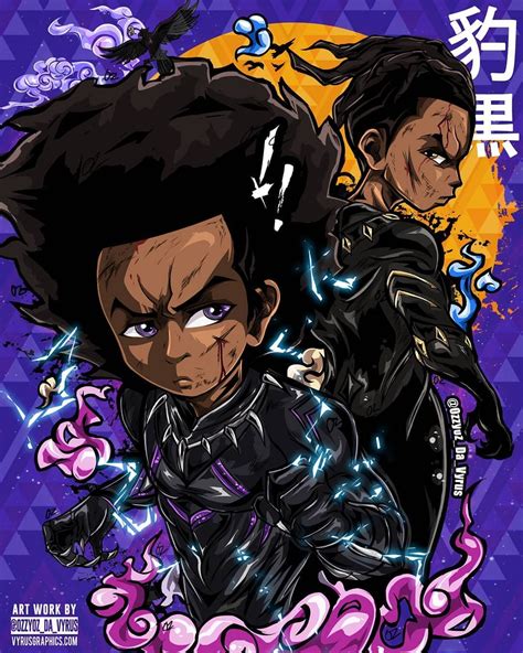 ウイルスグラフィックス Ozzyoz Da Vyrus on Instagram: “ Black panther x Boondocks mash up! #juneteenth 🏿 ㊙️ ...