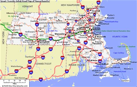 Road Map of Massachusetts