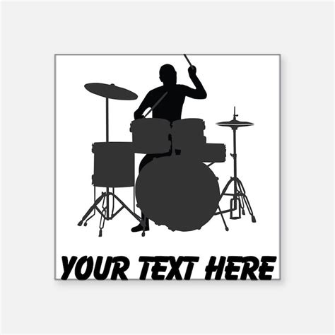 Drum Set Stickers | Drum Set Sticker Designs | Label Stickers - CafePress