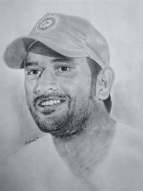 Details 64+ ms dhoni portrait sketch super hot - seven.edu.vn