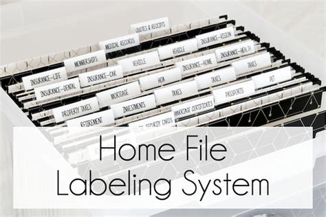 Precut Home Filing System LABELS Home Office Home - Etsy