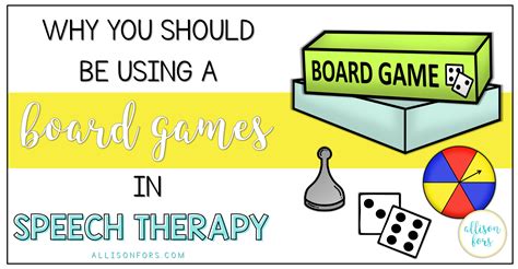 board games speech therapy - Allison Fors