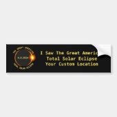 Total Solar Eclipse 4.8.2024 USA Custom Location Bumper Sticker | Zazzle