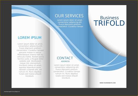 Booklet Template Free Download Of Template Design Of Blue Wave Trifold Brochure Download ...