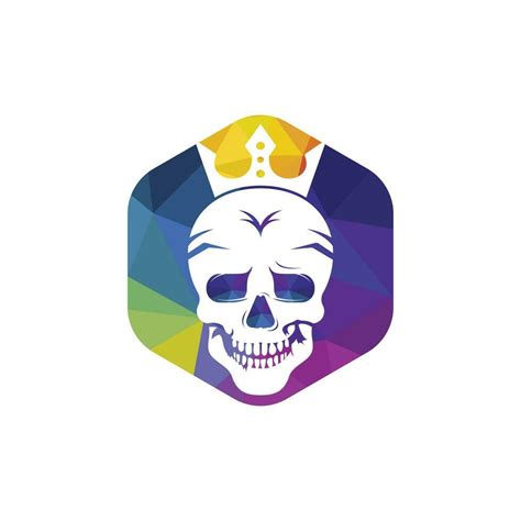 Skull king vector logo design template. Dark king logo design concept ...