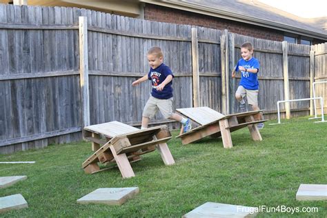 DIY American Ninja Warrior Backyard Obstacle Course - Frugal Fun For Boys and Girls