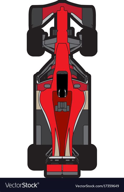 Top view of a racing car Royalty Free Vector Image