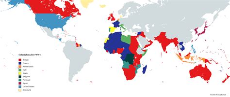 Map of Colonialism after WW1 : r/MapChart