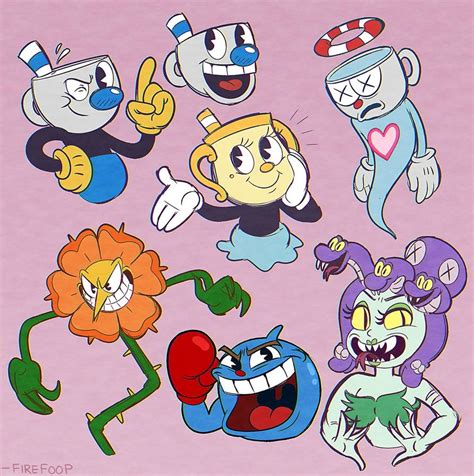 A page of cuphead sketches by firefoop on deviantart – Artofit