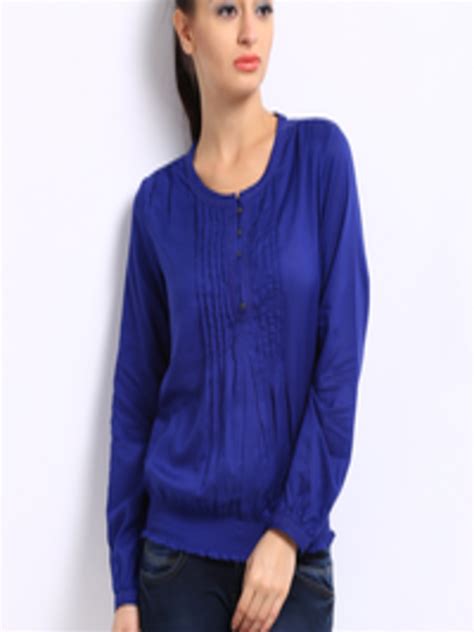 Buy Pepe Jeans Women Blue Top - Tops for Women 205816 | Myntra